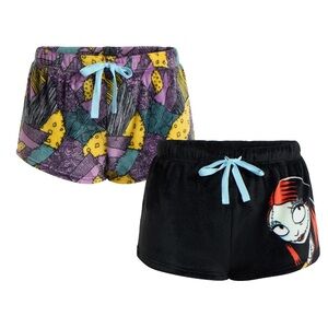 Disney Women's Nightmare Before Christmas Sally Minky Sleep Shorts, 2-Pack